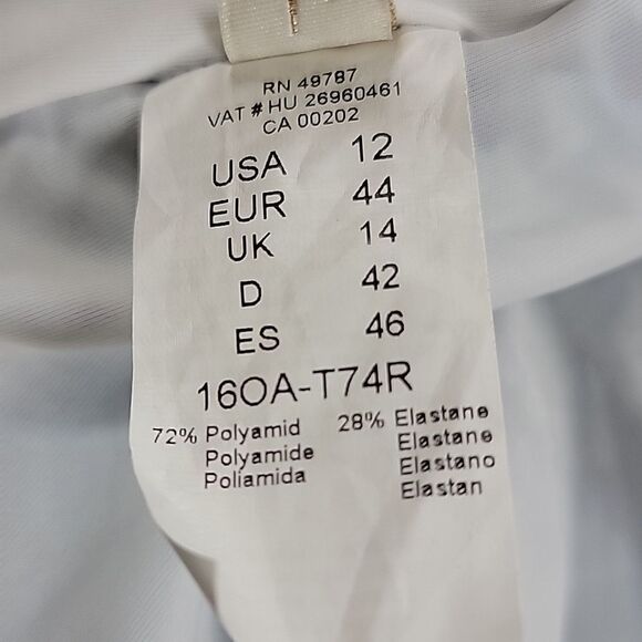 SOMA COTTEX OASIS SHADES OF BLUE ANIMAL PRINT TANKINI SWIM TOP, SIZE 12 - NEW - Picture 16 of 16